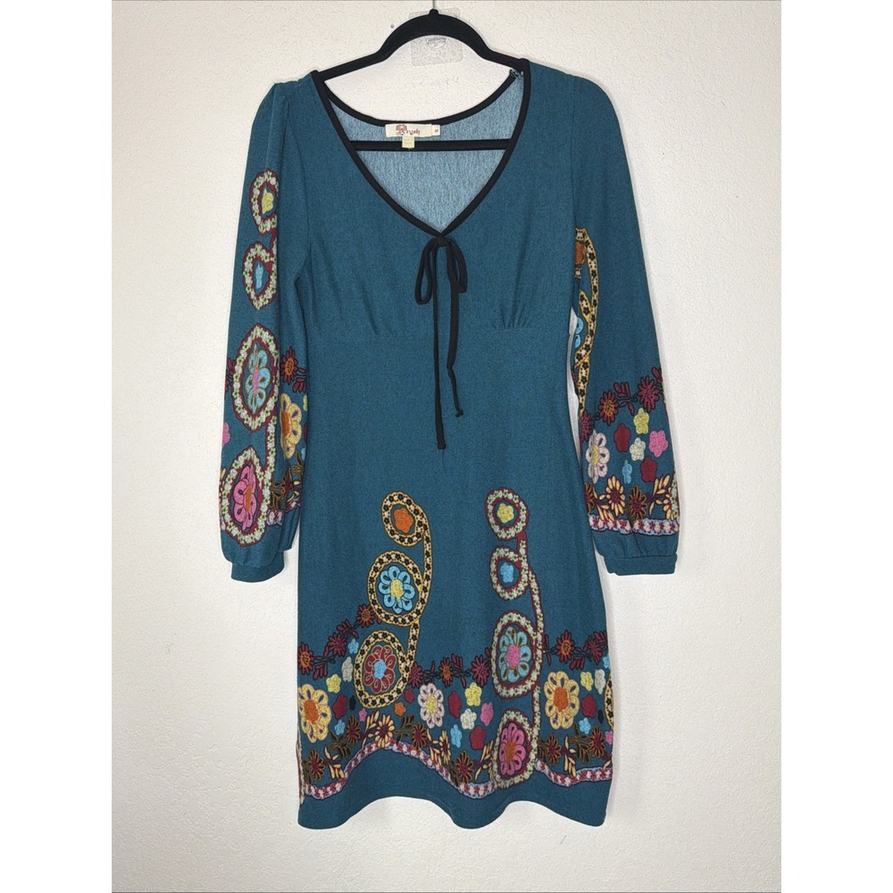 Aryeh Anthropologie Dress Womens Size S Knit Artsy‎ Hippie Gypsie Festival Boho